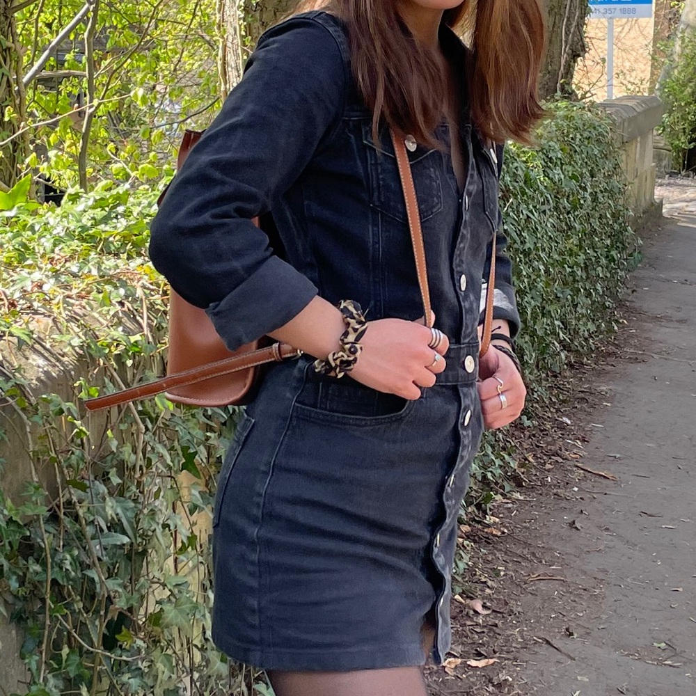 Zara Black Denim Dress
